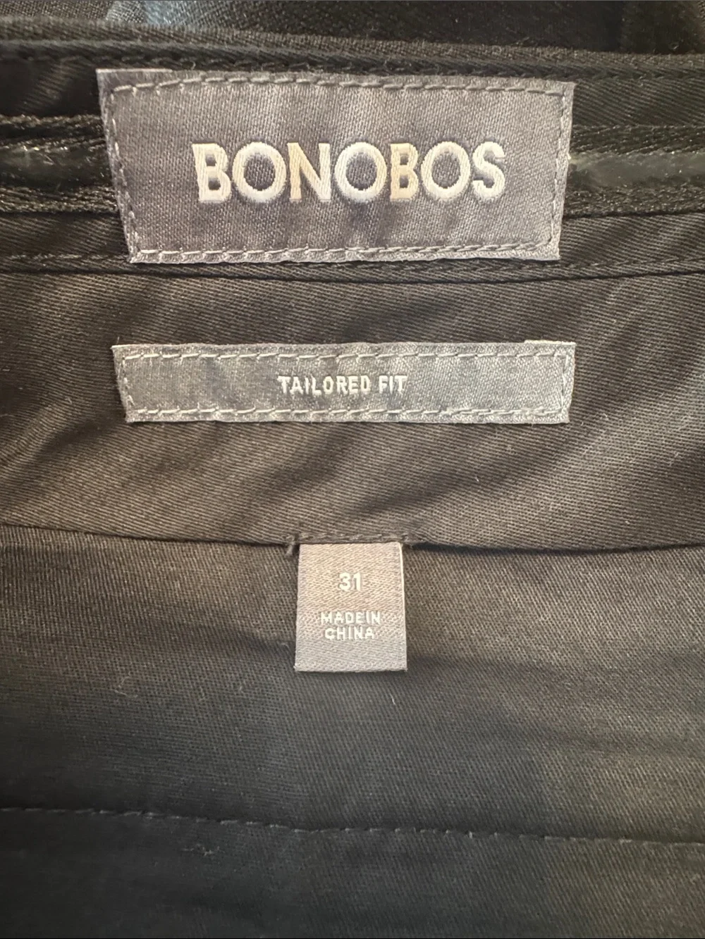 BONOBOS Jetsetter Slim Fit Stretch Italian Wool Suit 38S / 31 Dark Charcoal Gray